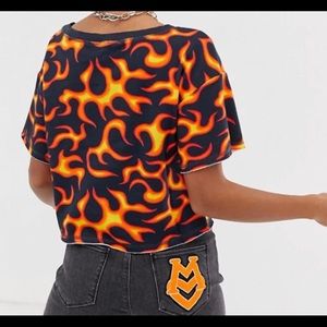 Moschino Flames Crop top Sm